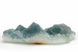 Cubic, Blue-Green Fluorite Crystal Cluster with Phantoms - China #217452-2